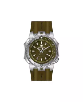 Мужские часы TM-224008 Manta Sea Quartz 3 Hand с зеленым циферблатом TechnoMarine, зеленый