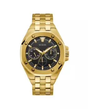 Мужские часы Top Gun GW0278G2 из стали и золотого ремешка Guess