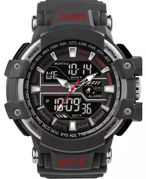 Мужские часы UFC Quartz Tactic серого цвета из смолы, 53 мм Timex