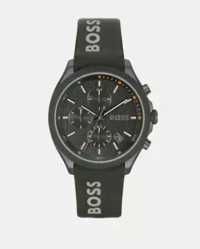 Мужские часы Velocity 1514060 Зеленые силиконовые с хронографом Boss, зеленый