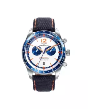 Мужские часы Vitesse с хронографом и текстильным ремешком Sandoz, черный