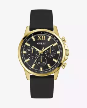 Мужские часы Walker GW0913G2 с силиконовым и черным ремешком Guess, черный