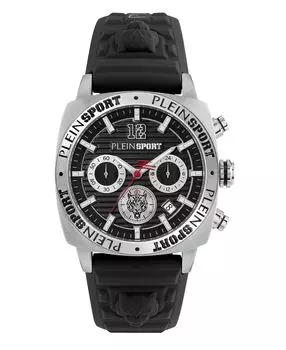 Мужские часы Wildcat с черным силиконовым ремешком, 40 мм Plein Sport