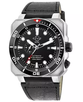 Мужские часы XO Submarine швейцарские автоматические черные кожаные часы 44 мм GV2 by Gevril