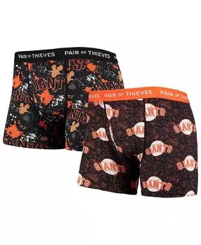 Мужские черные боксеры San Francisco Giants Super Fit, комплект из 2 трусов-боксеров Pair of Thieves, черный