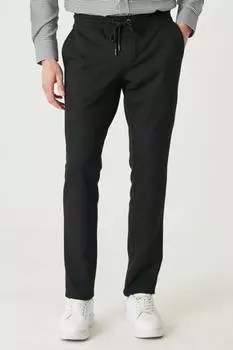 Мужские черные брюки узкого кроя с завязками на талии и боковыми карманами AC&Co/Altnyldz Classics, черный AC&Co Altinyildiz Classics