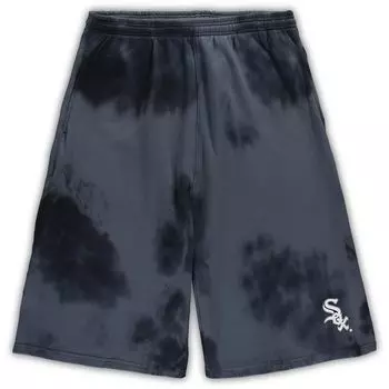 Мужские черные флисовые шорты Chicago White Sox Big & Tall Tye Dye