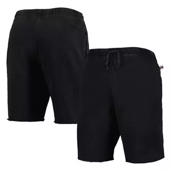 Мужские черные флисовые шорты Mitchell & Ness Philadelphia 76ers French Terry в тон