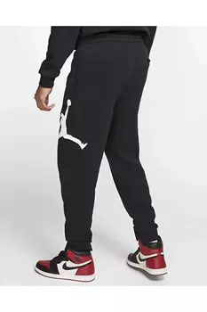 Мужские черные флисовые спортивные штаны Jordan Jumpman Logo DA6803-010, черный