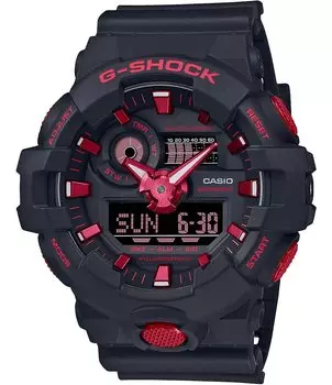 Мужские черные и красные часы G-Shock XL Ana Digi из смолы, черный