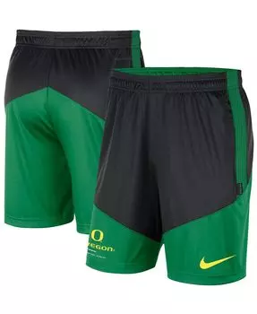 Мужские черные и зеленые трикотажные шорты oregon ducks team performance Nike, мульти