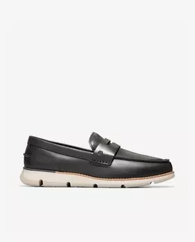 Мужские черные кожаные лоферы Cole Haan, черный