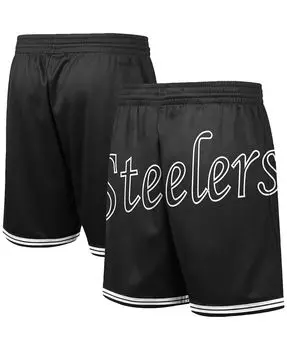 Мужские черные модные шорты pittsburgh steelers big face 3.0 Mitchell &amp; Ness, черный
