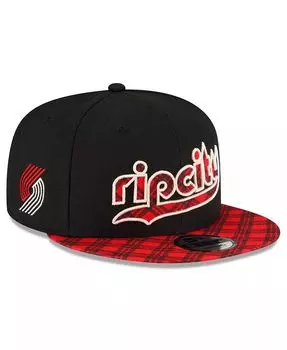 Мужские черные мужские бейсболки Portland Trail Blazers 2023/24 City Edition 9FIFTY с регулируемой кепкой Snapback New Era, черный