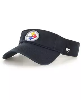 Мужские черные мужские кроссовки Pittsburgh Steelers Clean Up Visor '47 Brand