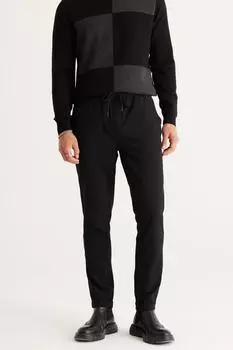 Мужские черные облегающие брюки-джоггеры с удобным вырезом на талии и завязками по бокам AC&Co/Altnyldz Classics AC&Co Altinyildiz Classics, черный