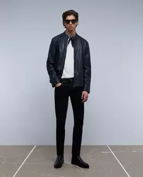 Мужские черные прямые джинсы скинни Scalpers, черный