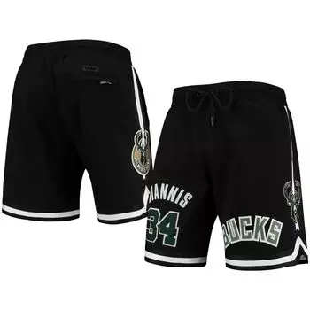 Мужские черные шорты для игроков Pro Standard Giannis Antetokounmpo Milwaukee Bucks