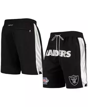 Мужские черные шорты las vegas raiders just don gold rush Mitchell &amp; Ness, черный