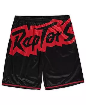Мужские черные шорты toronto raptors big and tall hardwood classics big face 2.0 Mitchell &amp; Ness, черный
