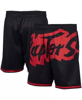 Мужские черные шорты toronto raptors hardwood classics big face 2.0 Mitchell &amp; Ness, черный