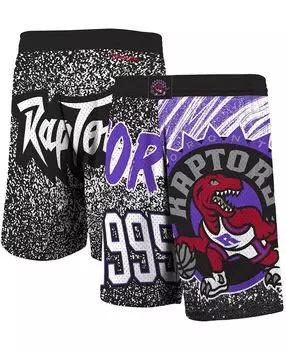 Мужские черные шорты toronto raptors hardwood classics jumbotron sublimated shorts Mitchell & Ness, черный