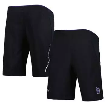 Мужские черные тканые шорты Northwestern Wildcats Under Armour