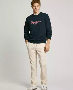 Мужские чиносы облегающего кроя, окрашенные в готовом виде Pepe Jeans, белый