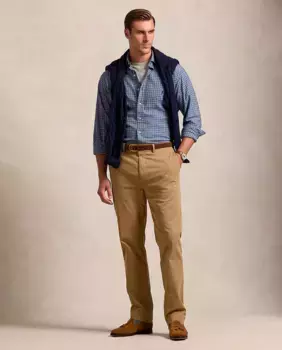 Мужские чиносы прямого кроя из хлопка, большие размеры Polo Ralph Lauren, бежевый