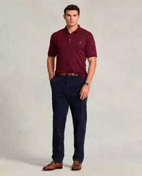 Мужские чиносы прямого кроя из хлопка, большие размеры Polo Ralph Lauren, темно-синий