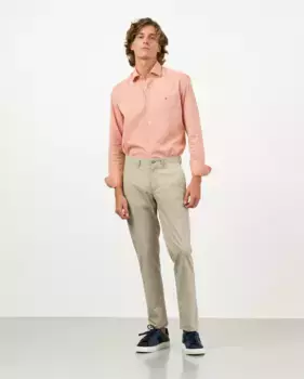 Мужские чиносы узкого кроя бежевого цвета Etiem