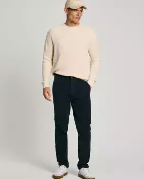 Мужские чиносы узкого кроя из эластичного вельвета Pepe Jeans, темно-синий