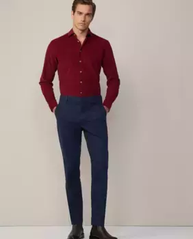 Мужские чиносы узкого кроя из эластичной ткани Hackett, темно-синий