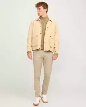 Мужские чиносы узкого кроя со средней талией Jack & Jones, бежевый