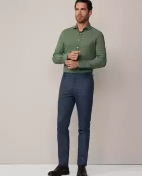 Мужские чиносы узкого кроя в клетку «Принц Уэльский» Hackett, темно-синий