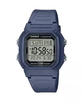 Мужские цифровые часы из синей смолы, 36,8 мм, W800H-2AV Casio, синий
