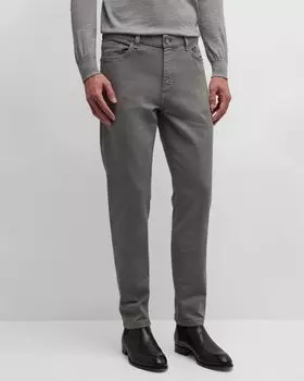Мужские цветные брюки Delave с 5 карманами ZEGNA, цвет Light Gray Solid