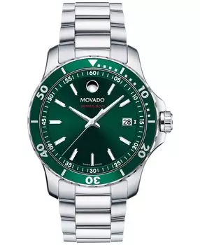 Мужские дайверские часы швейцарской серии 800 с браслетом из нержавеющей стали, 40 мм Movado