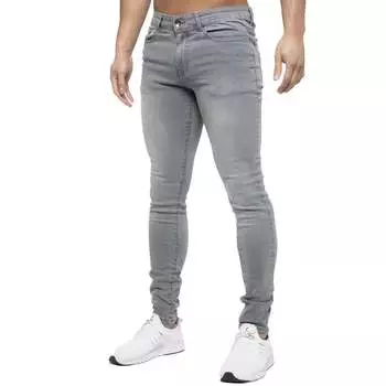 Мужские дизайнерские узкие эластичные джинсы скинни Eto, серый