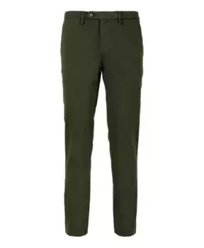 Мужские длинные однотонные брюки из хлопка Gallo, зеленый