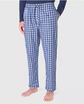 Мужские длинные пижамные штаны из ткани темно-синего цвета премиум-класса El Bho Nocturno, темно-синий