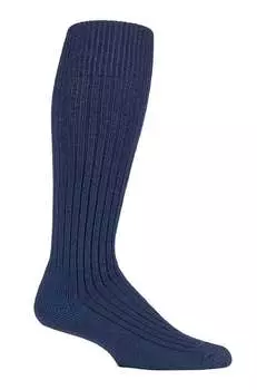 Мужские длинные шерстяные носки в стиле милитари до колена для ботинок Country Pursuit, синий