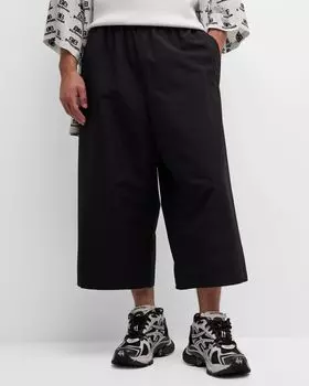 Мужские длинные спортивные шорты Balenciaga, цвет 1000 Black