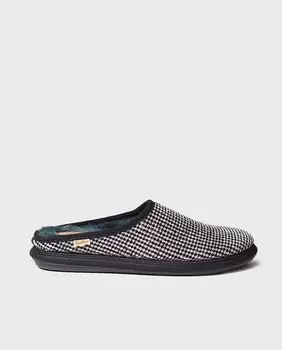 Мужские домашние тапочки из ткани в клетку Toni Pons, черный