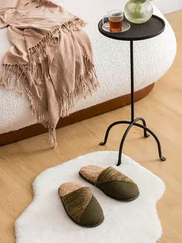 Мужские домашние тапочки с собственным узором LCW STEPS, новый черный