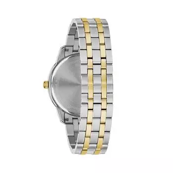 Мужские двухцветные часы из нержавеющей стали с бриллиантовым акцентом — 98D165 Bulova