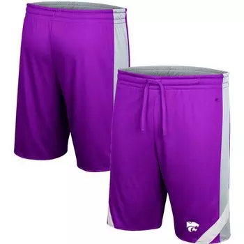 Мужские двусторонние шорты фиолетового/серого цвета Kansas State Wildcats Am I Wrong Colosseum