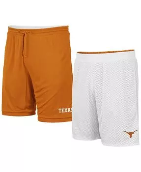 Мужские двусторонние шорты texas longhorns wiggum с надписью texas orange, white Colosseum, мульти