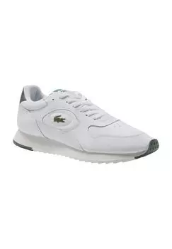 Мужские дышащие амортизирующие кроссовки Linetrack LACOSTE, цвет White Grn