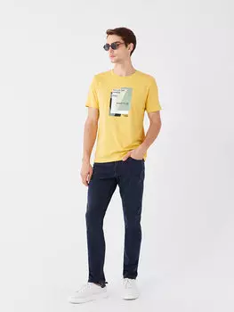 Мужские джинсовые брюки 750 Slim Fit LCW Jeans, темное родео